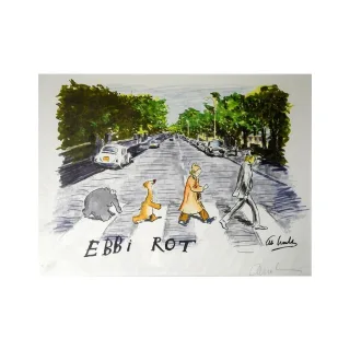 Otto Waalkes Original Farblithografie "Ebbi Rot" 2014 handsigniert...