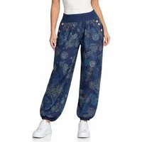 Mississhop Haremshose Baumwollhose Damenhose Aladinhose Blumenprint Sommerhose M. 277 (1-tlg)