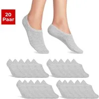 sockenkauf24 Sneakersocken 20 Paar Füßlinge Damen&Herren mit Silikon tief ausgeschnitten