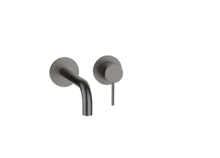 Herzbach MODUL7 Waschtisch-Wandbatterie Farbset 210mm Black Steel, 70.702102.1.40 70.702102.1.40