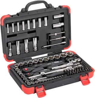 VIGOR Steckschlüssel Satz, V1706N, Vierkant6,3 mm (1/4 Zoll), Vierkant12,5 mm (1/2 Zoll), Sechskant8