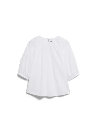 Armedangels - POPLIN BALLOON SLEEVE BLOUSE white - Gr. - M