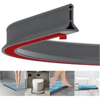 Venkuber Duschdichtung 2 m Duschdichtung, selbstklebender Spritzschutzstreifen, 3,5 cm hoch, Gummi-Duschdichtungsstreifen, wasserdichter Streifen