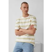 QS Kurzarmshirt T-Shirt Strukturiertes Jersey-T-Shirt mit Streifen