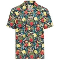KingKerosin Kurzarmhemd mit Tropical Hawaiian Style