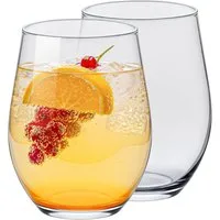 KONZEPT Gläser-Set 4-teilig – 580 ml große Gläser für Wasser, Saft, Wein & Cocktails, 4-tlg., Ergonomische Form, Leicht, Spülmaschinenfest, Stabil, Transparent