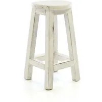 VCM Gartenstuhl Vintage-Look 50x25x25cm (1 St), Hocker, massiv Holz Schemel Blumentisch, Klappstuhl, Hochlehner