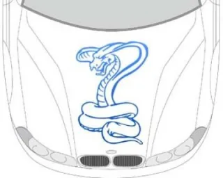 Autoaufkleber für die Motorhaube "Aufkleber Kobra"