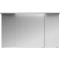 Saphir Badezimmerspiegelschrank Serie 4010 Badezimmer-Spiegelschrank inkl. LED-Beleuchtung im Kranz Badschrank 122 cm breit, 3 Türen, 6 Glas-Einlegeböden, inkl Türdämpfer