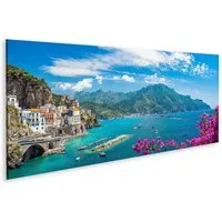 islandburner Leinwandbild Bild auf Leinwand Landschaft Amalfiküste Atrani Stadt Berühmte Italien