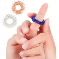 WestCraft Shiatsu-Akupressurgerät Akupressurringe 3er Set Gold, Bronze, Silber, Finger Massage Ringe, 3-tlg., Entspannung für Körper & Geist, Sanfte Massage & Stressabbau