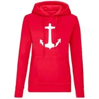 Blondie & Brownie Hoodie Anker Damen Hoodie Baumwollmix Casual Kapuze Komfort Stil (Einzelartikel) Damen Hoodie Anker Print Baumwollmix Kapuze Casual Komfort