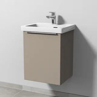 Sanipa 3way Waschtischunterbau zu Villeroy & Boch Subway 3.0 Waschtisch mit 1 Tür, Sandgrau-Matt UF84267