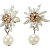 Alpenflüstern Ohrstecker-Set Ohrstecker Strass-Edelweiß Greta