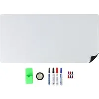 relaxdays Memoboard Whiteboard Folie mit Zubehör, 40x80 cm