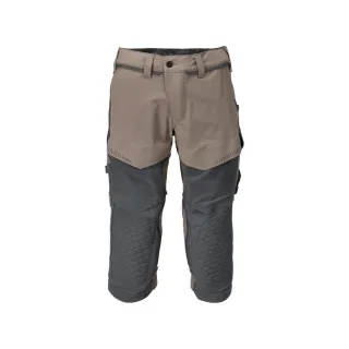 MASCOT Herren Dreiviertel-Hose mit Knietaschen CUSTOMIZED Dunkel Sandbeige / Anthrazitgrau 50 - 22249-605-5689-C50