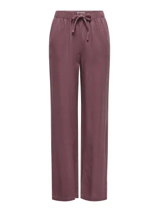 ONLY - ONLGOA MW LINEN BL PULL-UP PANT CC PNT Rose Brown - Gr. - 32