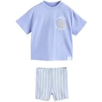Next Shirt & Shorts Kurzarm-T-Shirt und Radlershorts im Set (2-tlg)