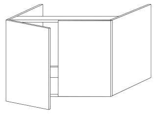 Sanipa Waschtischunterbau mit Türen 2morrow (G1362) 510x700x520 Anthrazit-Matt, G136222 G136222