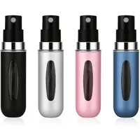 Alpha Electronics Parfümzerstäuber Parfümzerstäuber, Parfümflakon, 5ml (Sparset, 4 St., wiederbefüllbar), Parfüm Abfüller für Reisen