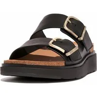Fitflop Gen-FF Buckle Two-Bar Leather Slides Sandale