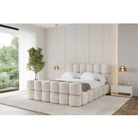 ALTDECOR Polsterbett LEYA-Z (Polsterbett mit Bettkasten und Lattenrost, Boxbett mit Matratze), Doppelbett mit Stauraum, Bett mit Kopfteil