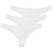 LASCANA String (3er-Pack) aus elastischer Baumwolle mit zarter Spitze