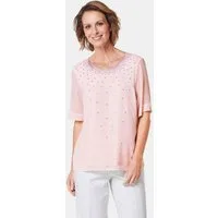 GOLDNER Kurzarmbluse Bluse mit schimmernden Pailletten