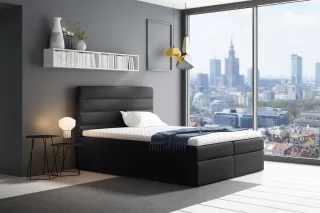 Boxspringbett Schlafzimmerbett LUCA 200x200cm Schwarz
