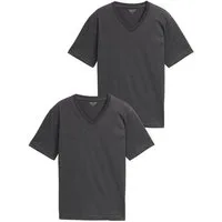 TOM TAILOR T-Shirt (Packung, 2-tlg) mit V-Ausschnitt, Doppelpack