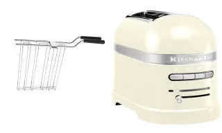 KitchenAid Toaster "Artisan 5KMT2204EAC ALMOND CREAM" 2 kurze Schlitze für 2 Scheiben 1250 W mit Sandwichzange