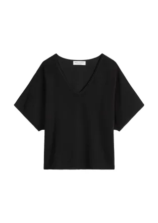 Marc OPolo Casual - Kurzarm-Pullover loose Black - Gr. - L