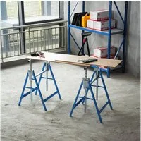 HOMCOM Sägebock 2 x Gerüstbock Unterstellbock Klappbock, 200 kg max. Belastbarkeit, (klappbar, 2-St., höhenverstellbar), 68 x 58 x 80-130 cm