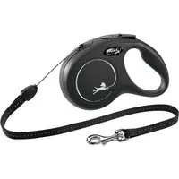 flexi Flexileine FLEXI Rollleine New CLASSIC Seil - 8m, bis 12kg Farbe: Schwarz