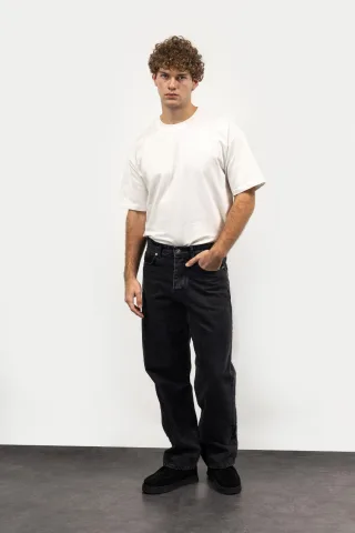Regulär geschnittene Mid-Waist Straight-Leg Denim-Jeans