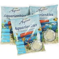 Dehner Aquarienkies Aqua Kies, 3 x 5 kg (15 kg), weiß