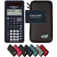 Texas Instruments Taschenrechner TI-30X Plus MathPrint inkl. WYNGS Schutztasche Schwarz
