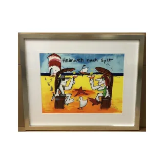 Udo Lindenberg Original Siebdruck "Heimweh nach Sylt" -...