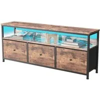BELUPAI Lowboard TV Schrank mit LED und Schubladen (Set, 1 St., Fernsehschrank Kommode mit 3 Schubladen aus Stoff), für Fernseher Bis Zu 40 Zoll, für Wohnzimmer, 108 x 30 x 57cm