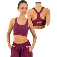 Smilodox Sport-BH Sylva, Top Damen, Bustier, figurbetont mit Cut-Out Rückendetail Shaped Fit, breite Träger, Rundhalsausschnitt, Gym & Training
