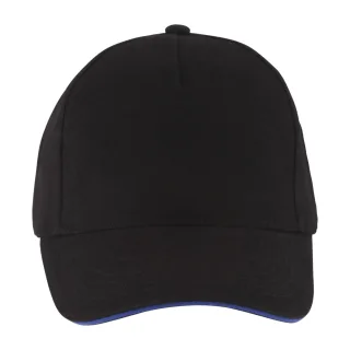 SOLS - "Long Beach" Baseball-Mütze (Schwarz/Königsblau)