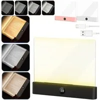 PRIISF LED Leselampe Leselicht Buch tragbare Flache Buchlicht Leselampe Lesehilfe Buchlampe, Hochauflösender-Transparenter-PC-Linse, 3 Lichtfarben Dimmbare LED Klemmleuchte Buch Licht Wiederaufladbare, HD-Klar Lampentafel Ultra-Klar Geschmeidige abri