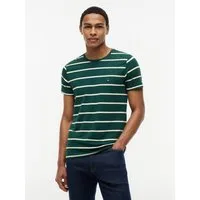 Tommy Hilfiger T-Shirt STRETCH SLIM FIT unifarben, casual, slim fit, Baumwollmix, Rundhals