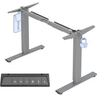 FLEXISPOT Schreibtisch Elektrisch höhenverstellbares Tischgestell, Schwarz/Weiß/Grau/Mousse (1-St., 4 Höhen-Speicherplätze, Anti-Kollisionssystem), Einfache Bedienung, Mit Haken, Max. Load: 80KG