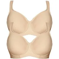 Viania Set: Minimizer-BH 2er Pack Minimizer Bügel BH Basic (Spar-Set, 2-tlg) nahtlos