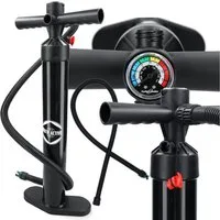 Moto Active SUP-Pumpe SUP Handpumpe Doppelhub Manometer Luftpumpe Boot Kajak Matratze (Handpumpe Doppelhub für SUP Boot Kajak, 1-tlg., 2-Wege), Manometer bis 25 PSI