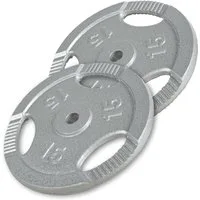 GORILLA SPORTS Hantelscheibe Hantelscheibe Guss Gripper 0,5-20 KG, 30 kg, (2-tlg)