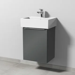 Sanipa 3way Waschtischunterbau zu Duravit Vero Air Waschtisch mit 1 Tür, Anthrazit-Glanz UF42979
