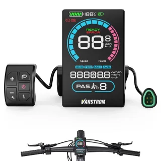 [EU Direct] Varstrom VD618 Display 3.5inch Color LCD Screen IP66 Waterproof Automatic Backlight for CAN Protocol 5PIN Ma
