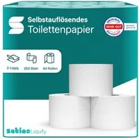 Satino Toilettenpapier liquify - schnell auflösend - perfekt für Camping, Outdoor, Reisen (64-St)